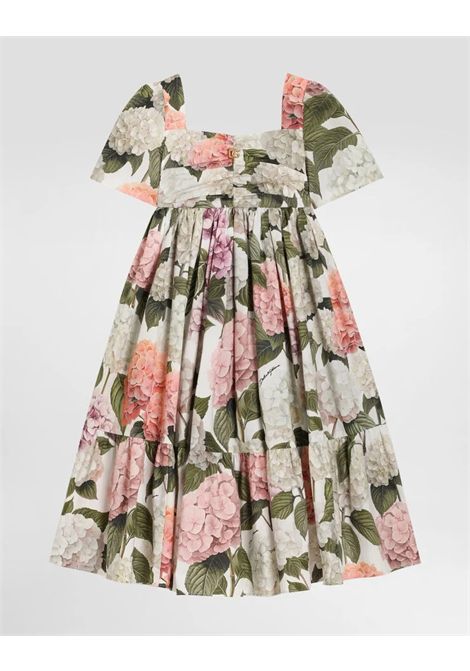 Abito con stampa Ortensia DOLCE & GABBANA KIDS | L53DE7 HS5T6HA5XG